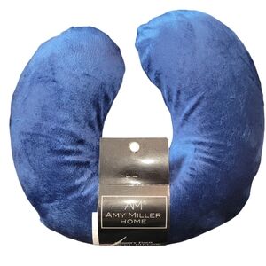 Amy Miller Home Memory Foam Travel Pillow Blue Corpcore Vacation Vibes Zip NWT